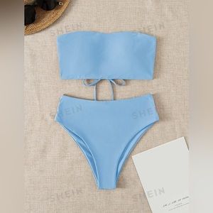 SHEIN light blue high waisted bikini large brand new